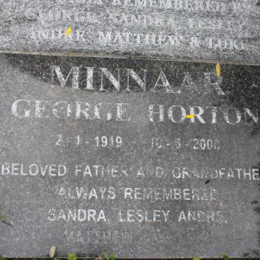 MINNAAR George Horton 1919-2000