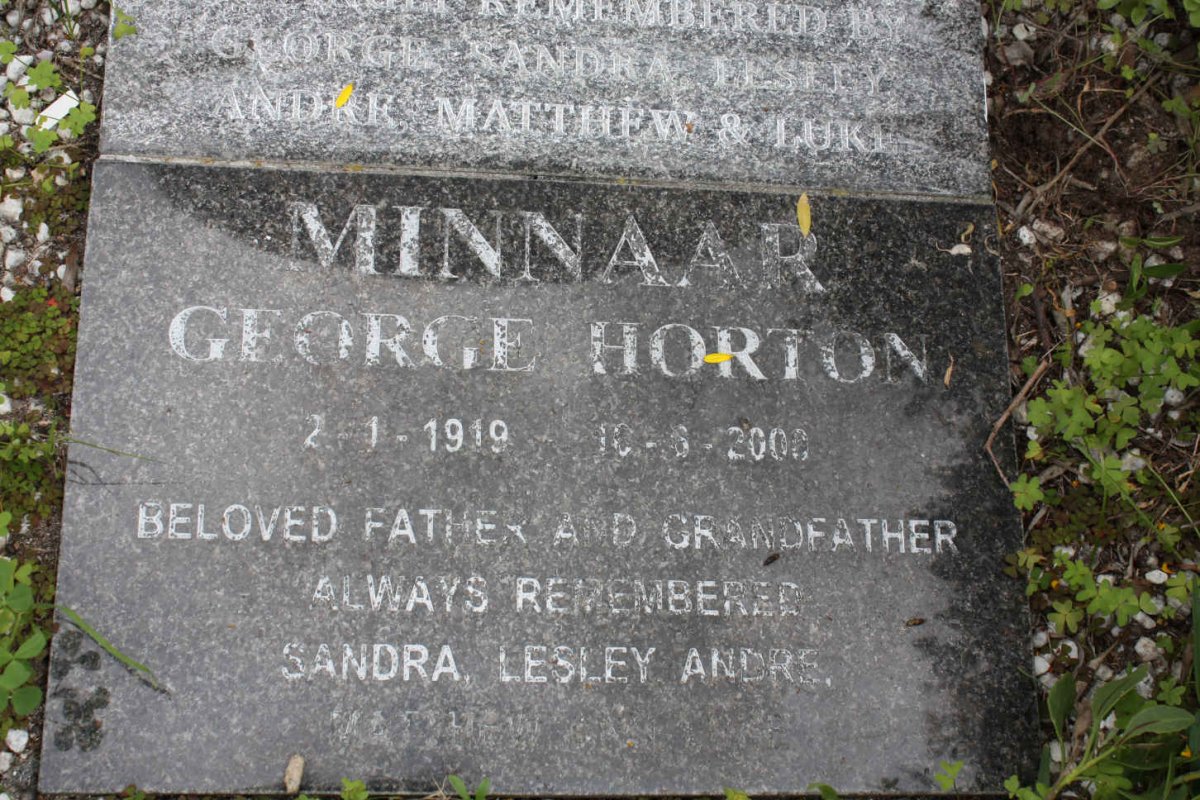 MINNAAR George Horton 1919-2000