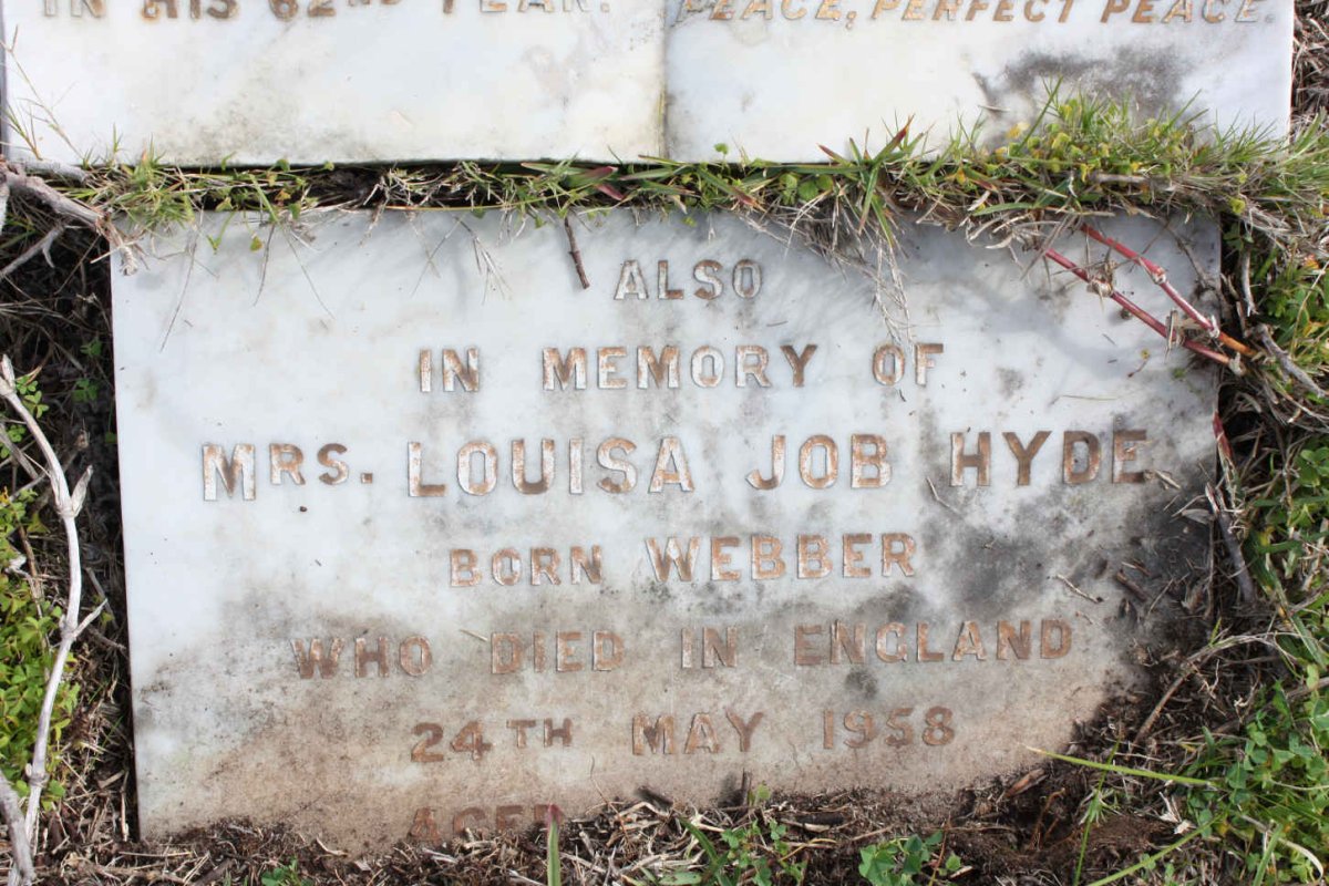 HYDE Louisa Job nee WEBBER -1958