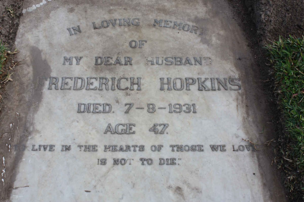 HOPKINS Frederich -1931