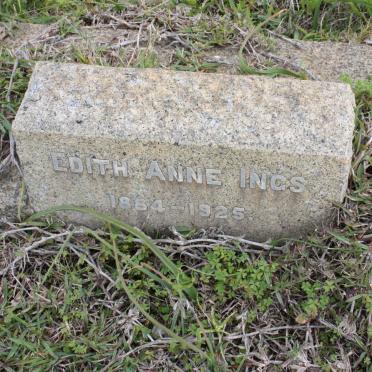 INGS Edith  Anne  1884-1925