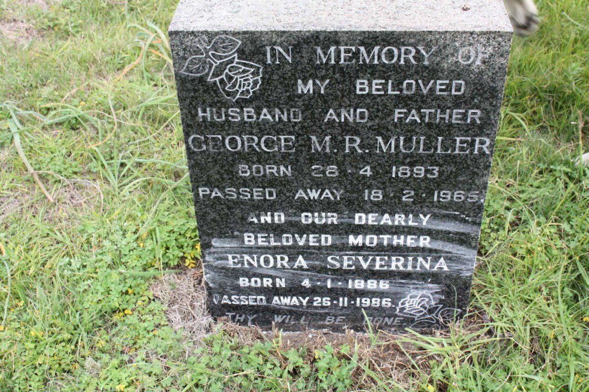 MULLER George M.R. 1893-1965 &amp; Enora Severina 1886-1986