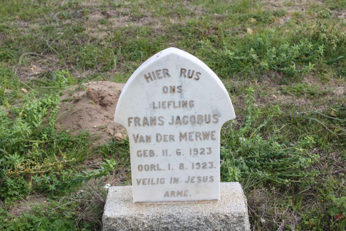 MERWE Frans Jacobus, van der 1923-1923