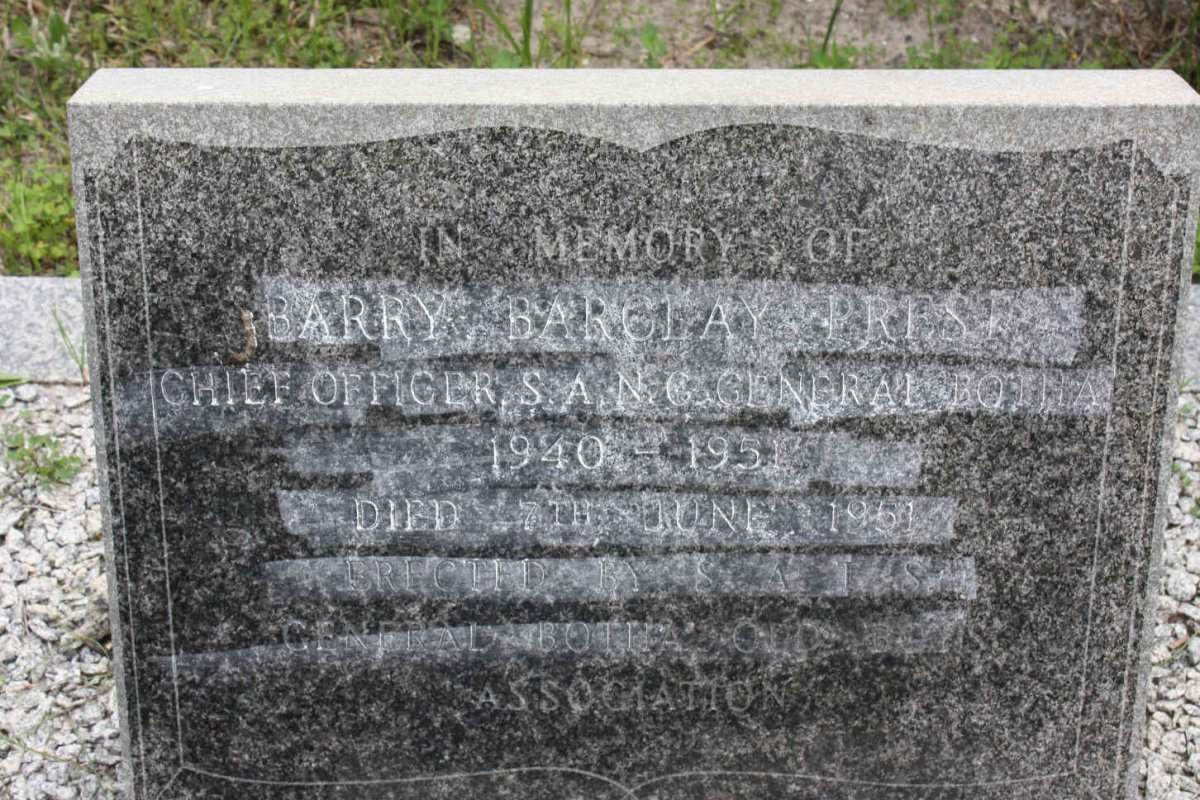 PREST Barry Barclay -1951