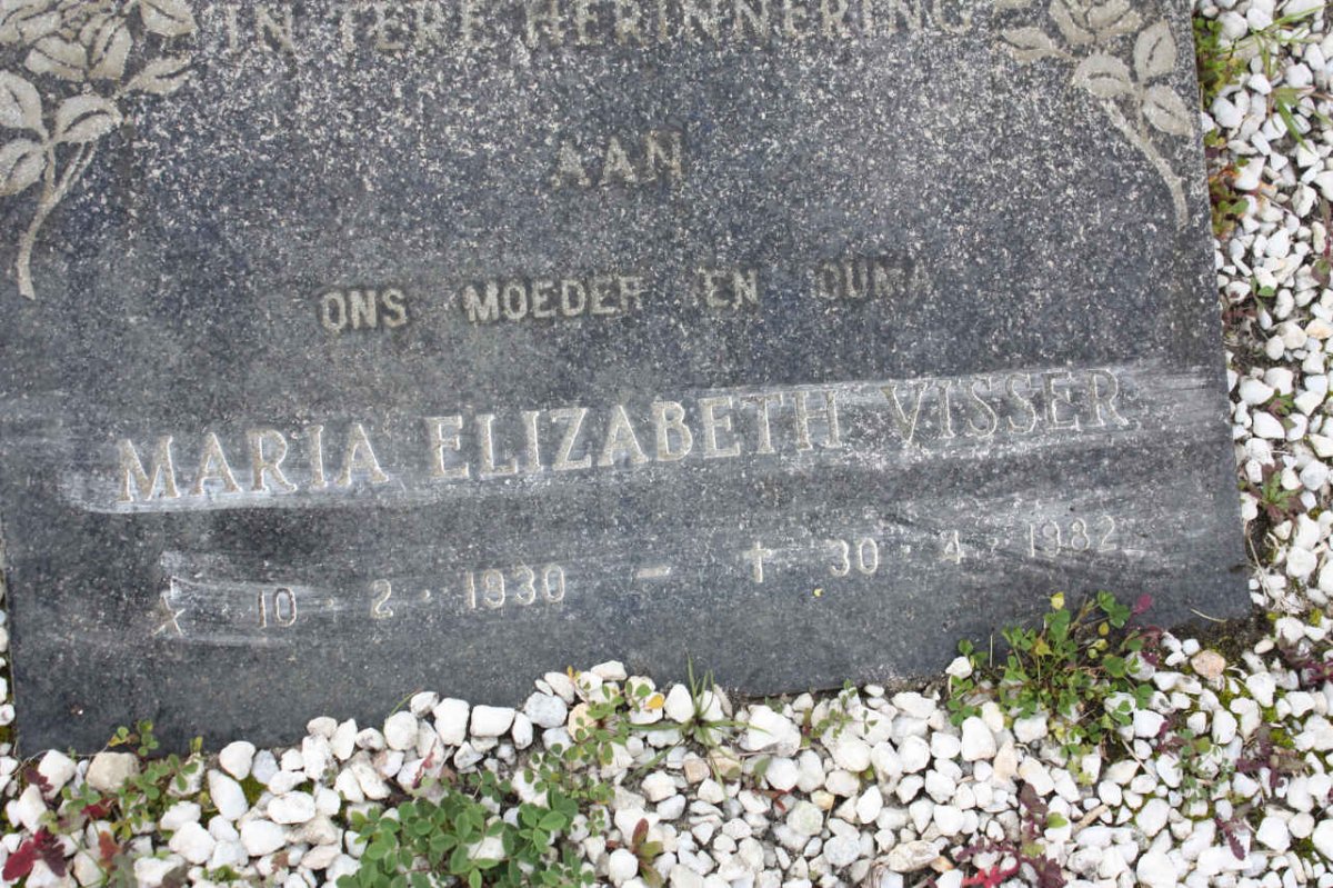 VISSER Maria Elizabeth 1930-1982