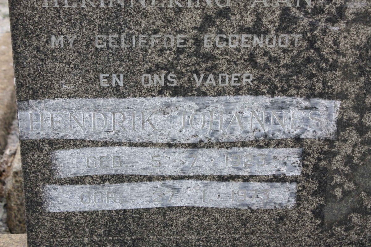VISSER Hendrik Johannes 1923-1973