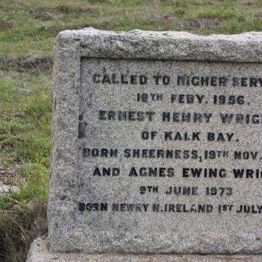 WRIGHT Ernest Henry 1885-1956 &amp; Agnes Ewing 1886-1973