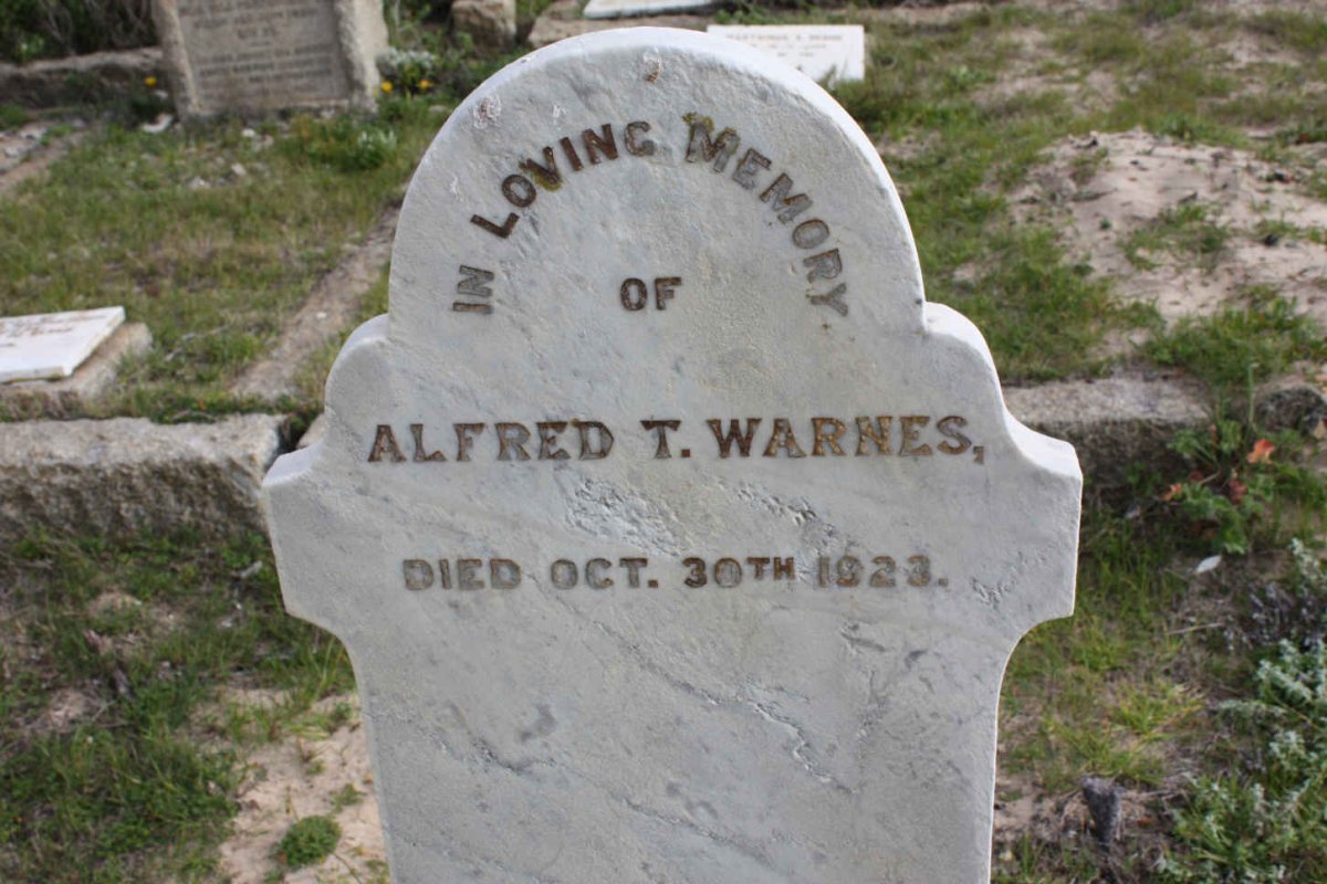 WARNES Alfred T. -1923
