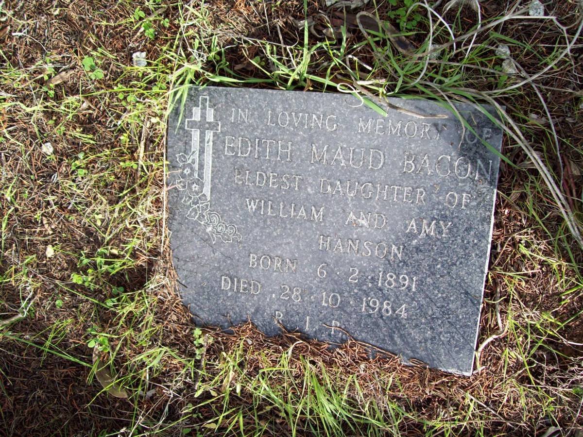 BACON Edith Maud nee HANSON 1891-1984