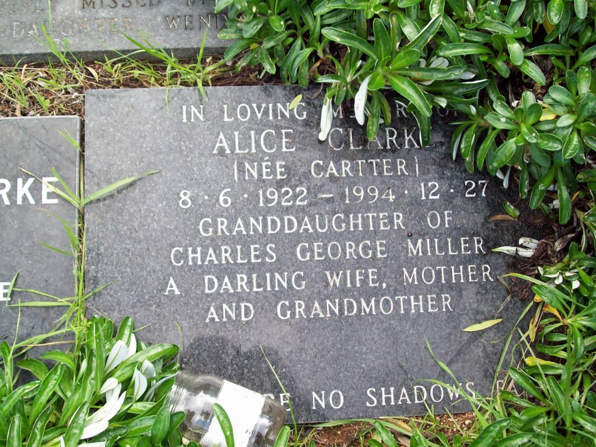 CLARK Alice nee CARTTER 1922-1994