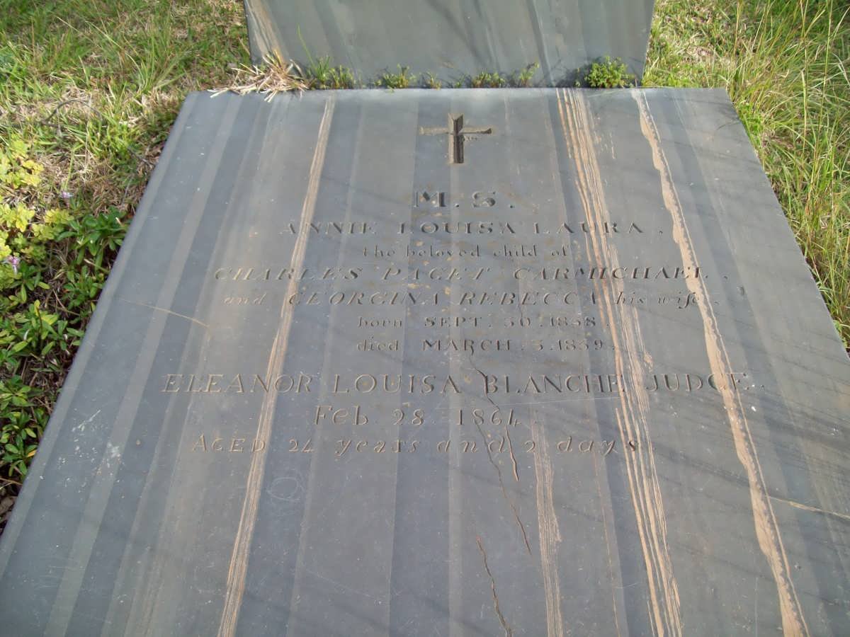 CARMICHAEL Annie Louisa Laura 1858-1859 :: JUDGE Eleonor Louisa Blanche -1864