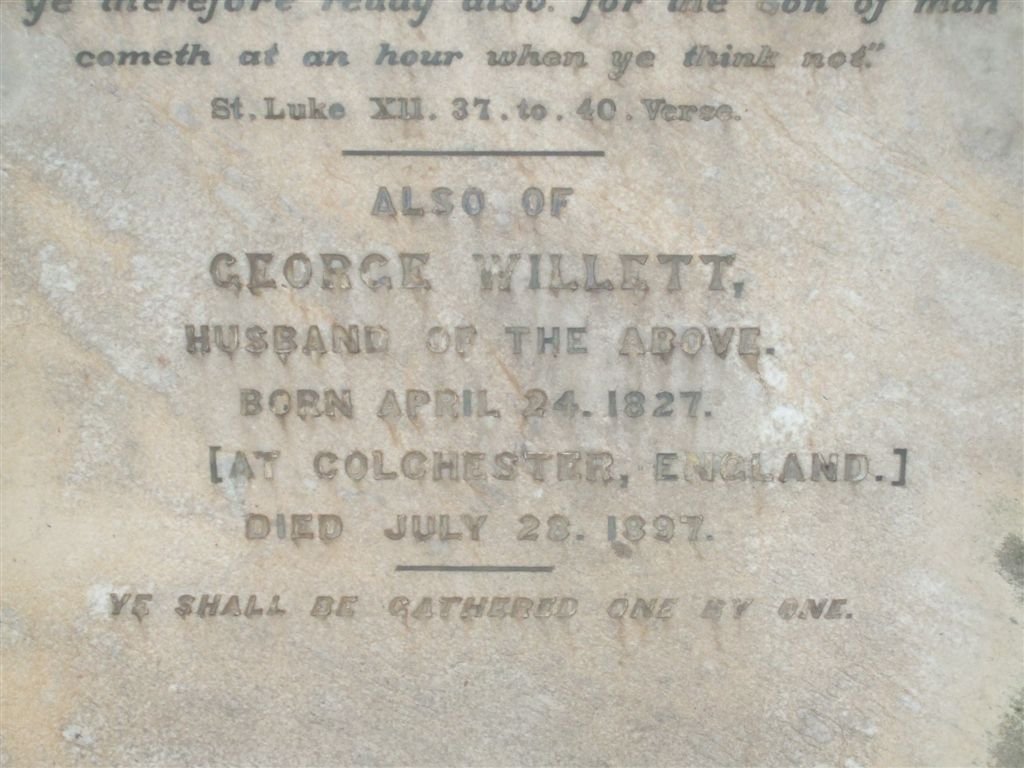 WILLETT George 1827-1897