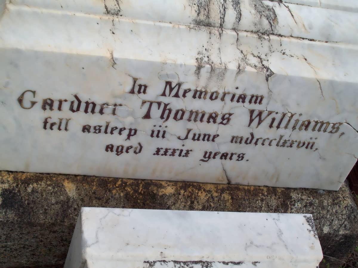 WILLIAMS Gardner Thomas -1877
