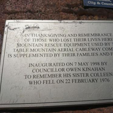 Western Cape, CAPE TOWN, Table Mountain National Park, Table Mountain, memorial plaques_1