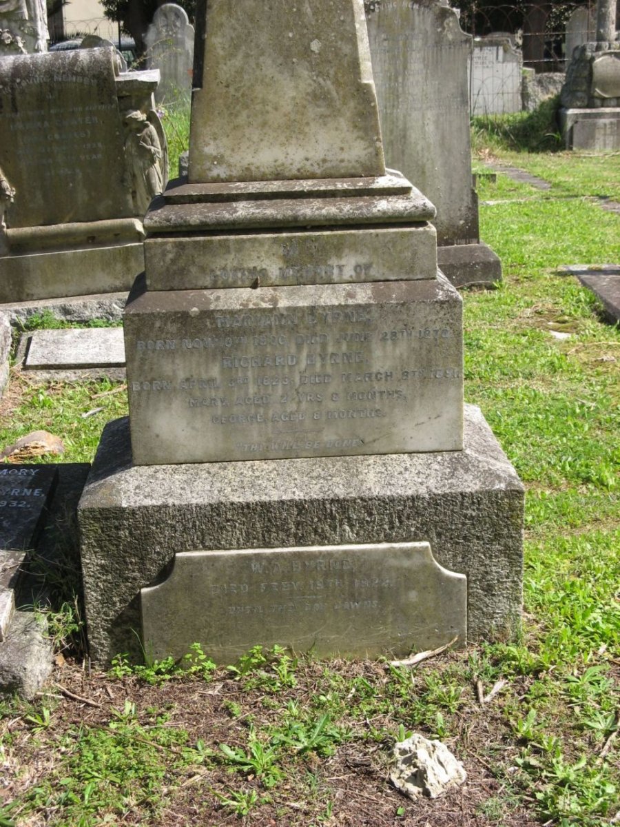BYRNE Mary Ann -187? :: BYRNE Richard 182?-1891 :: BYRNE Mary :: BYRNE George :: BYRNE W.? -192?