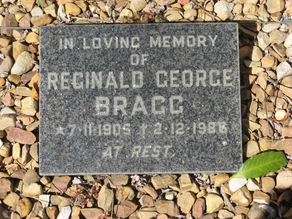 BRAGG Reginald George 1905-198?