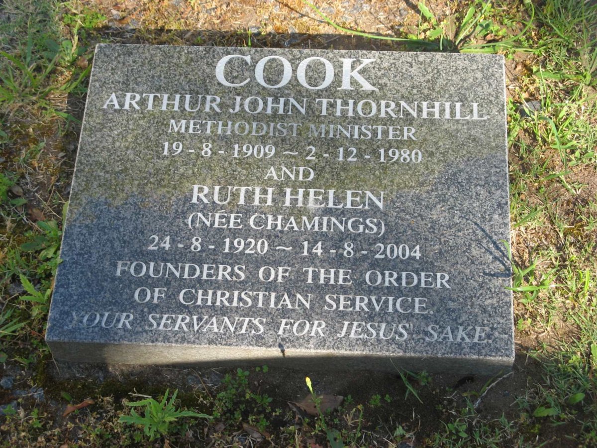 COOK Arthur John Thornhill 1909-1980 &amp; Ruth Helen CHAMINGS 1920-2004