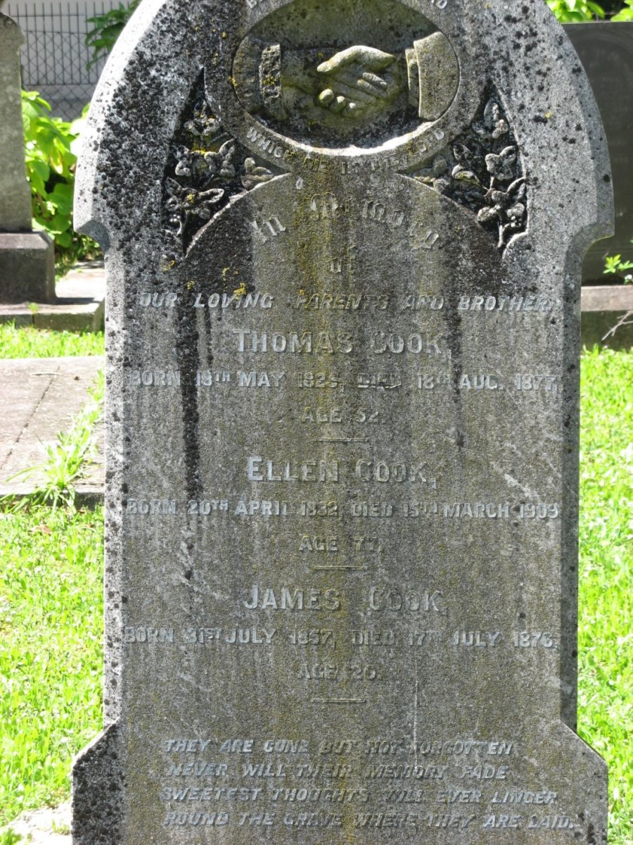 COOK Thomas 1825-1877 &amp; Ellen 1832-1909 :: COOK James 1857-1876