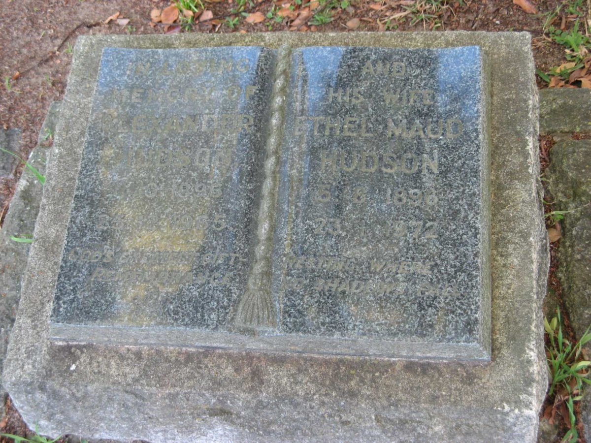 HUDSON Alexander 1895-1965 &amp; Ethel Maud 1896-1972