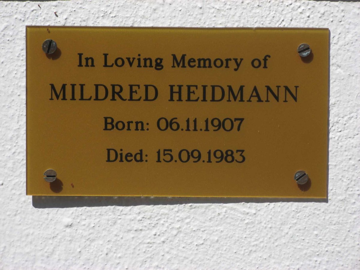 HEIDMANN Mildred 1907-1983