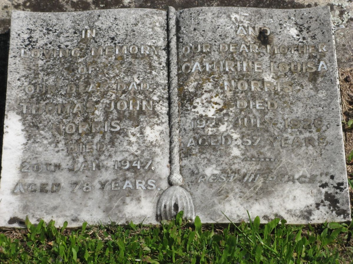 NORRIS Thomas John -1947 &amp; Cathrine Louisa -1920
