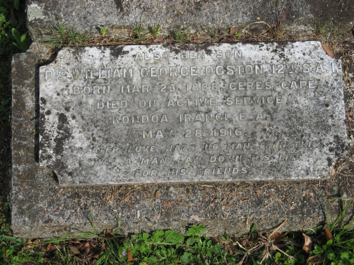 OGSTON William George 1888-1916