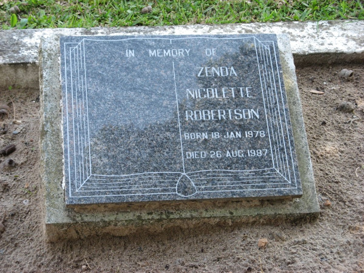ROBERTSON Zenda Nicolette 1978-1987