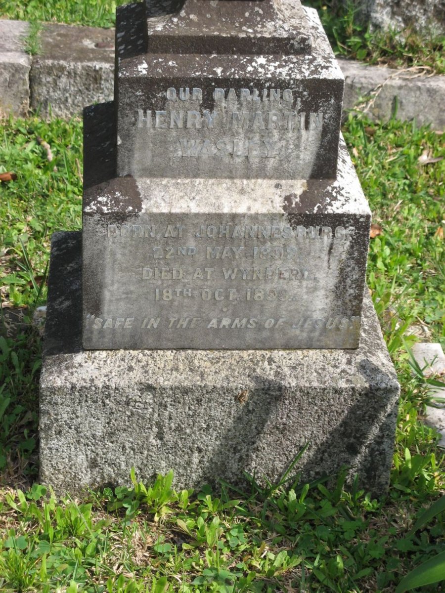 WASLEY Henry Martin 1899-1899
