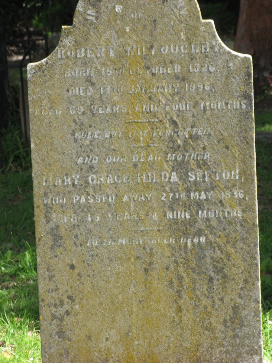WILLOUGHBY Robert 1926-1996 :: SEFTON Mary Grace Hilda -1936