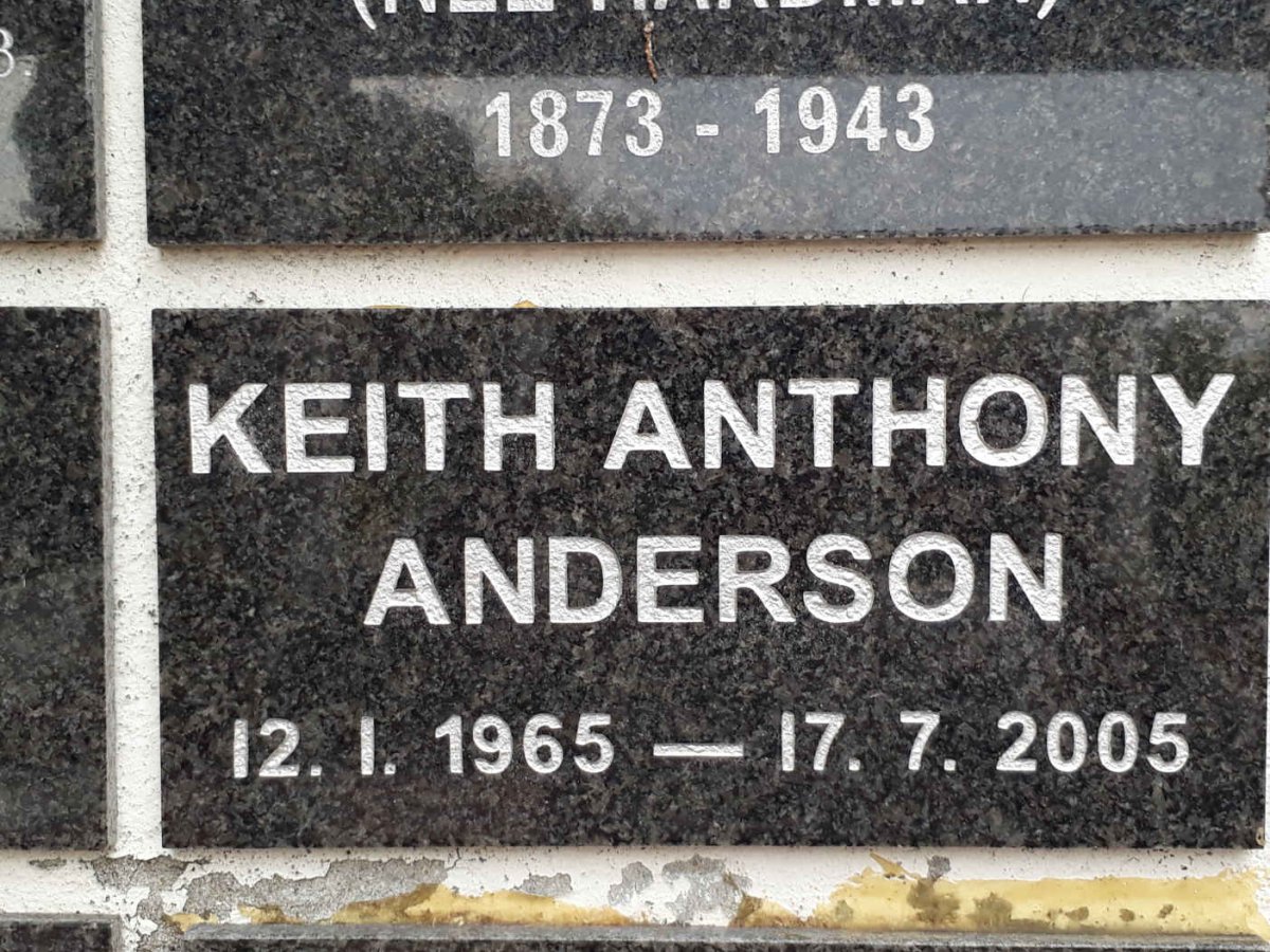 ANDERSON Keith Anthony 1965-2005