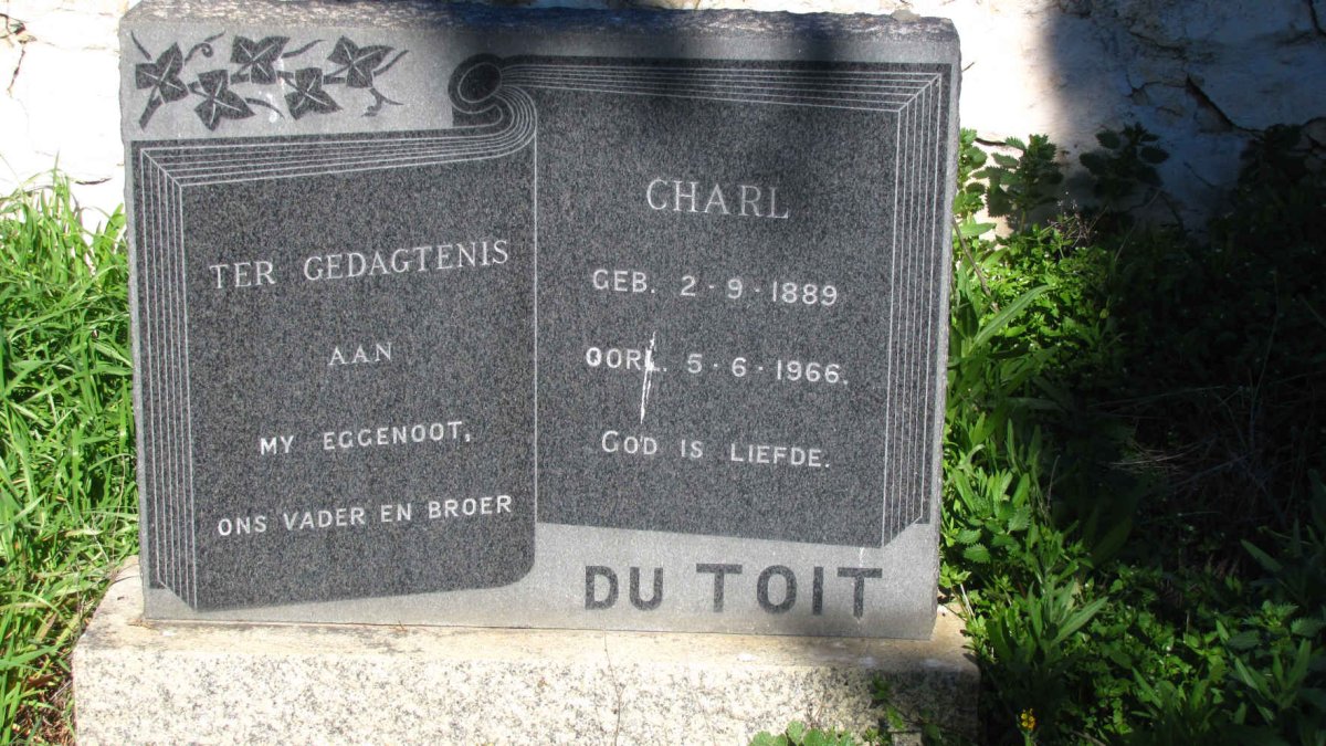 TOIT Charl, du 1889-1966