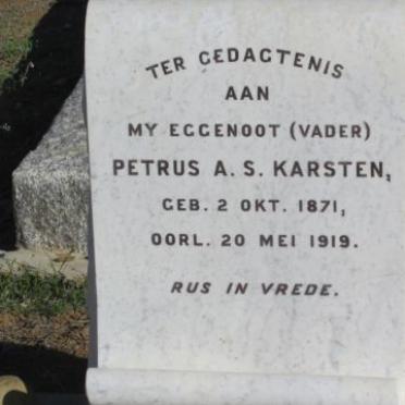 KARSTEN Petrus A.S. 1871-1919
