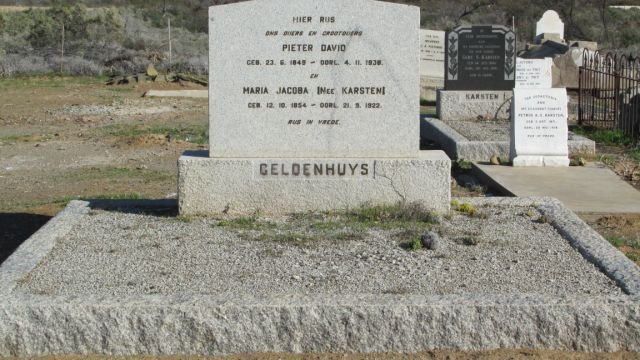 GELDENHUYS Pieter David 1849-1938 &amp; Maria Jacoba KARSTEN 1854-1922