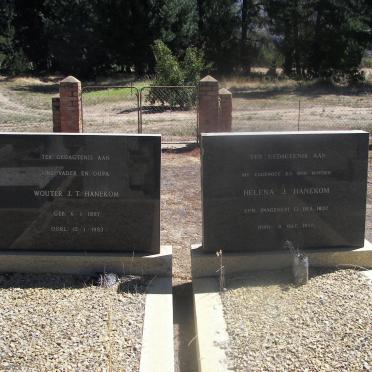 HANEKOM Wouter J.T. 1897-1983 &amp; Helena J. WAGENER 1892-1959