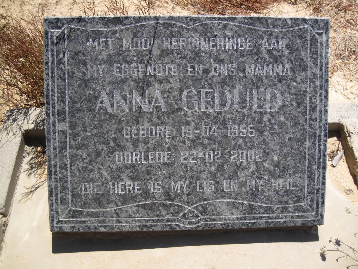 GEDULD Anna 1955-2002