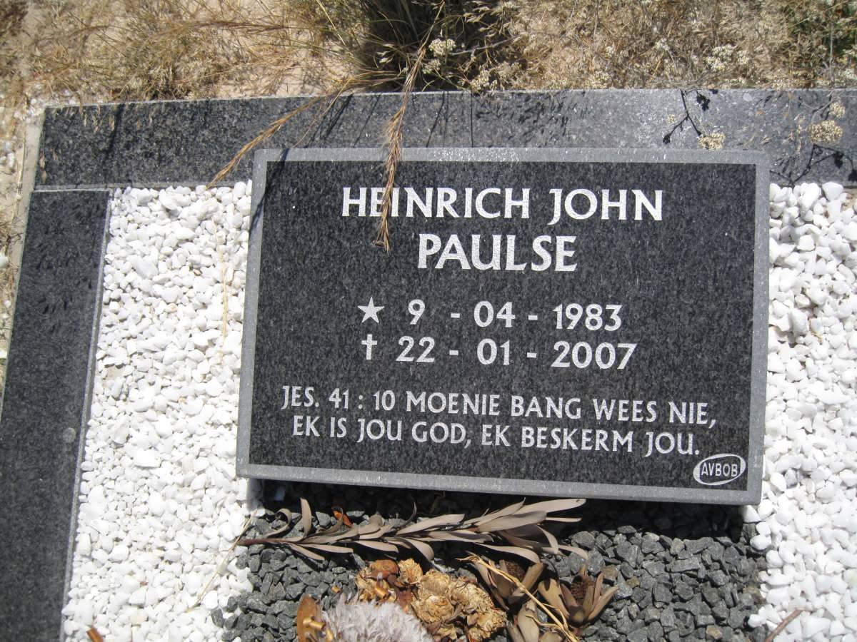 PAULSE Heinrich John 1983-2007