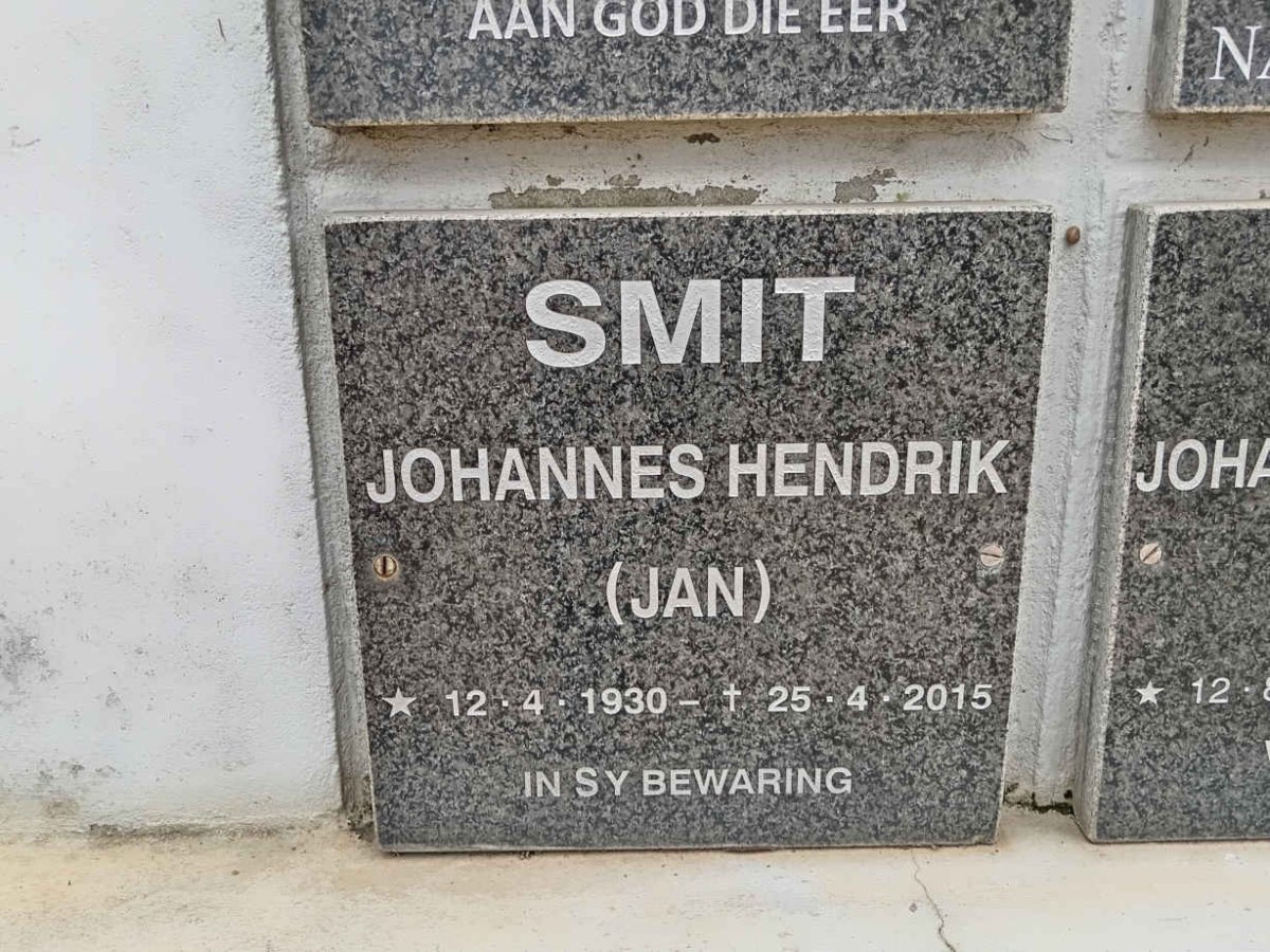 SMIT Johannes Hendrik 1930-2015