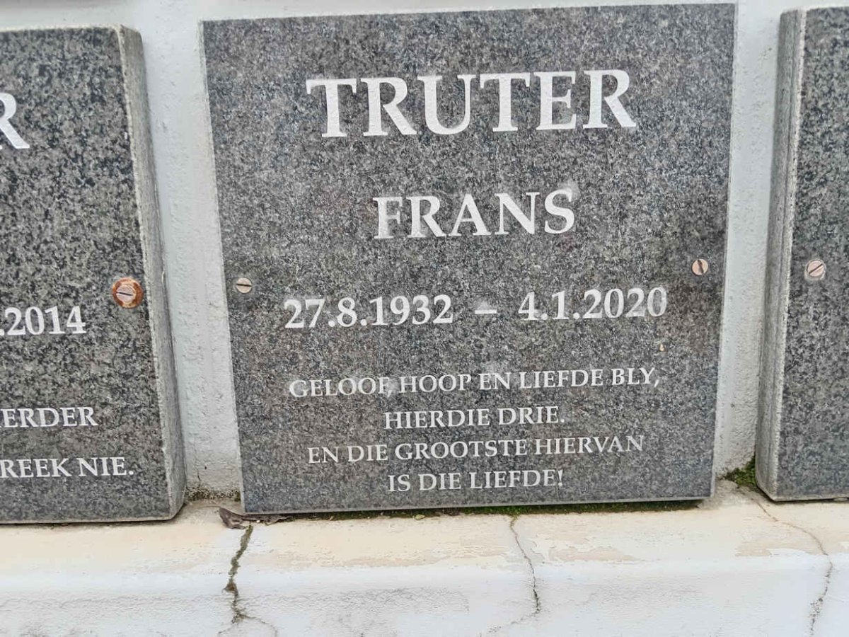 TRUTER Frans 1932-2020