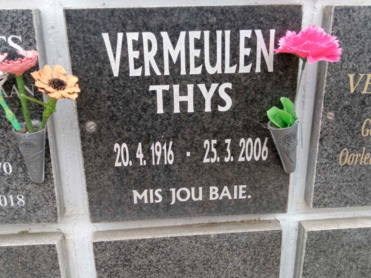 VERMEULEN Thys 1916-2006