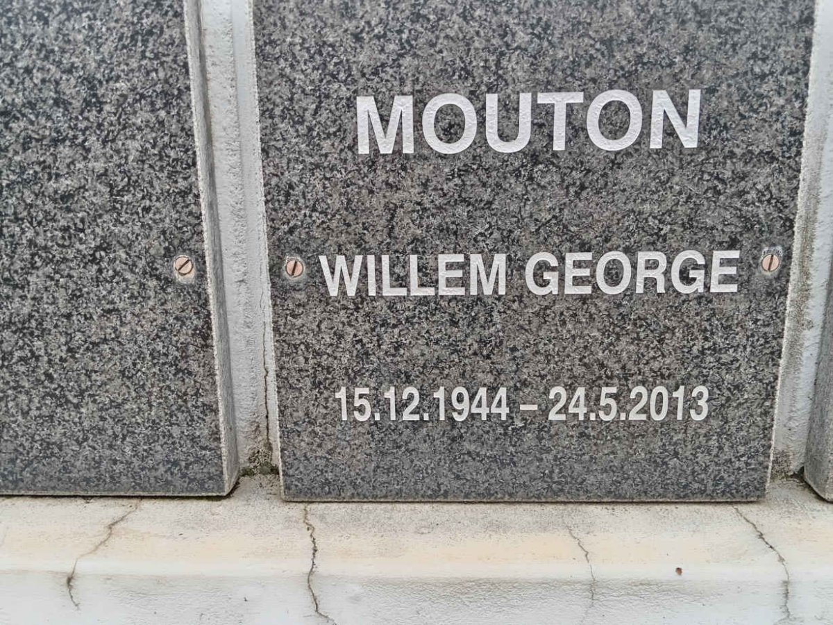 MOUTON Willem George 1944-2013