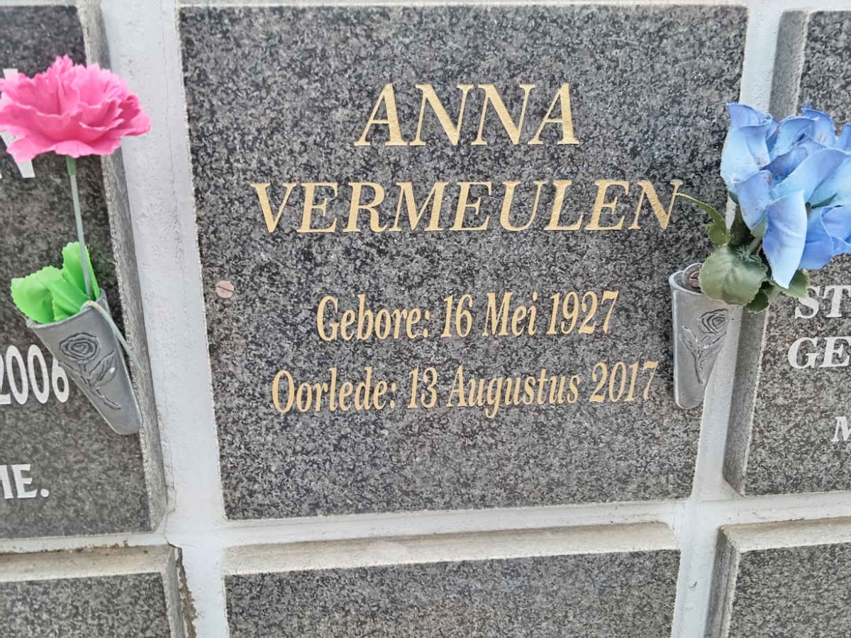 VERMEULEN Anna 1927-2017