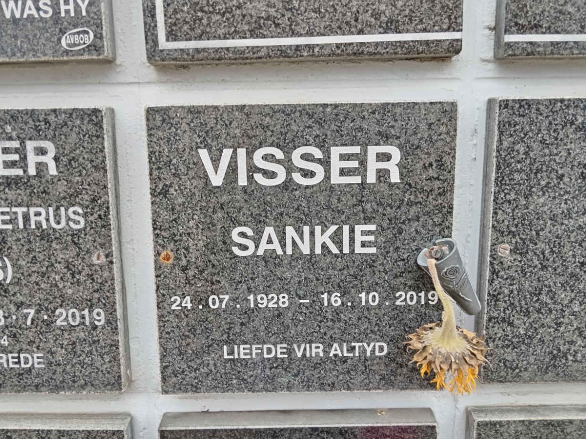 VISSER Sankie 1928-2019