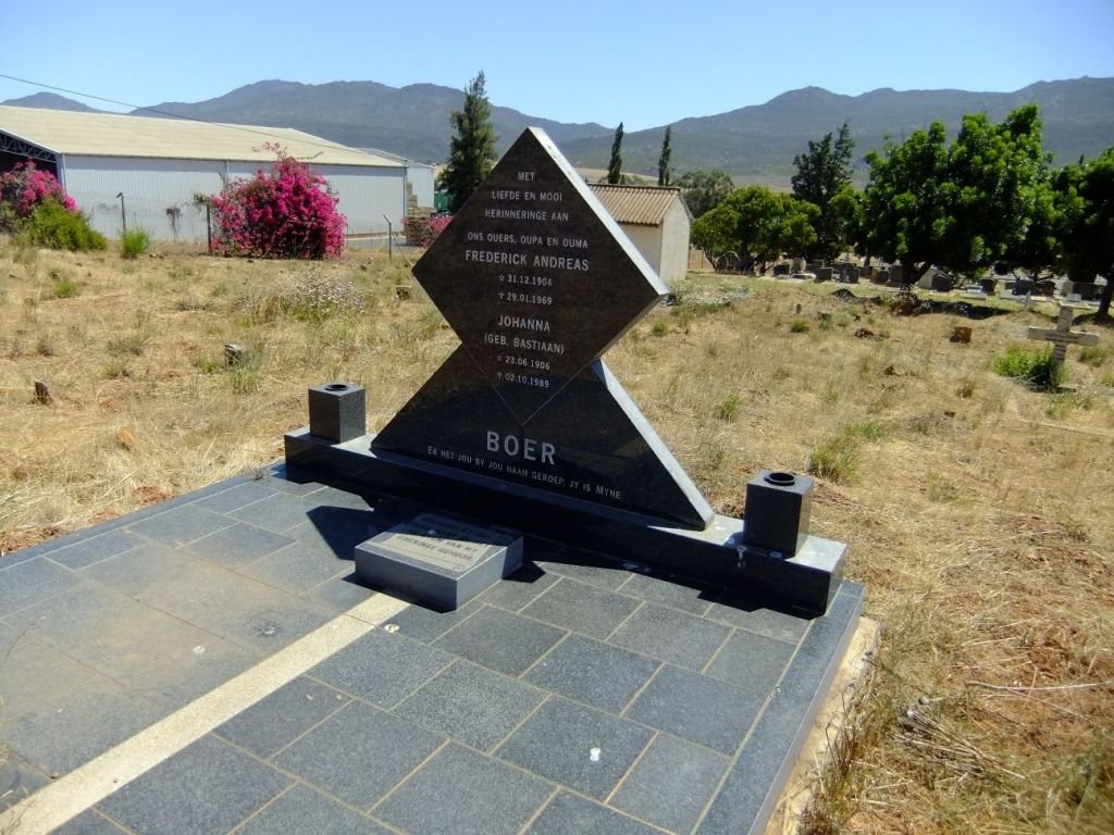 BOER Frederick Andreas 1904-1969 &amp; Johanna BASTIAAN 1906-1989