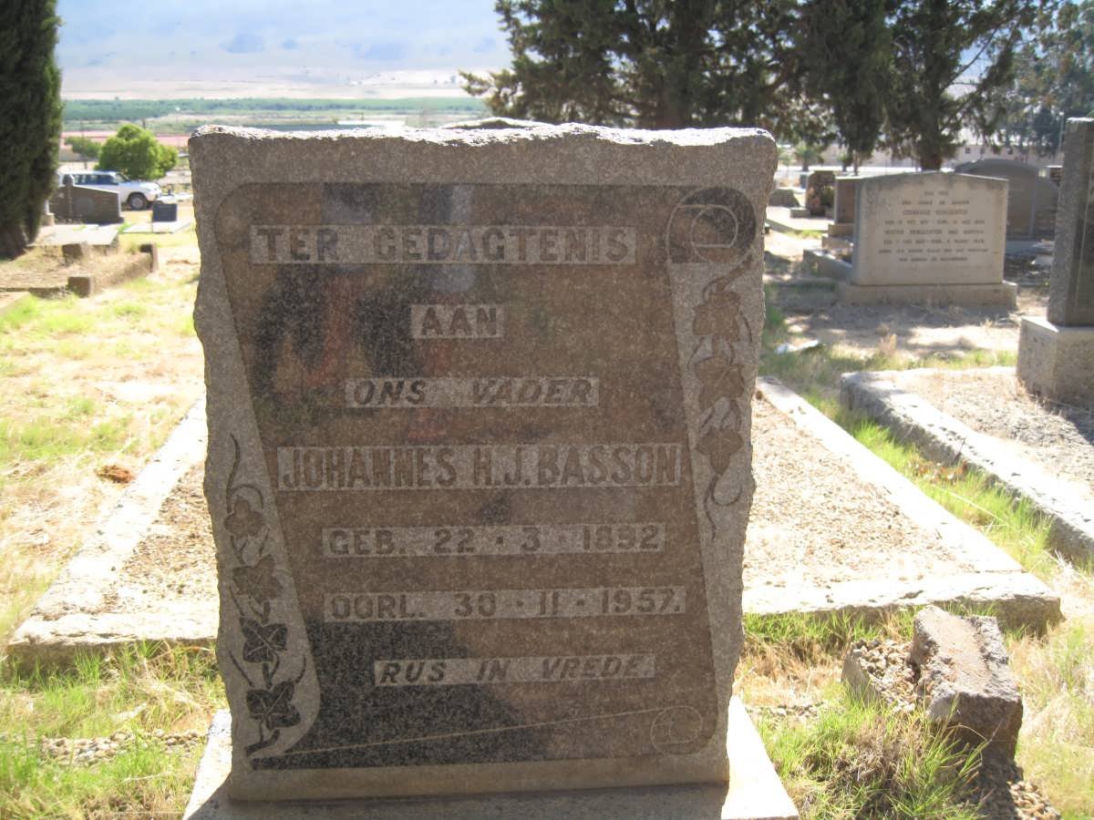 BASSON Johannes H.J. 1892 -1957