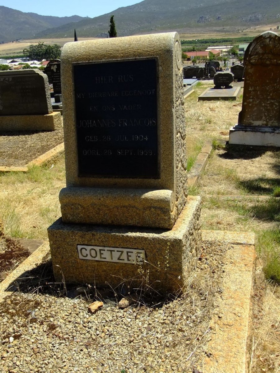 COETZEE Johannes Francois 1904-1959