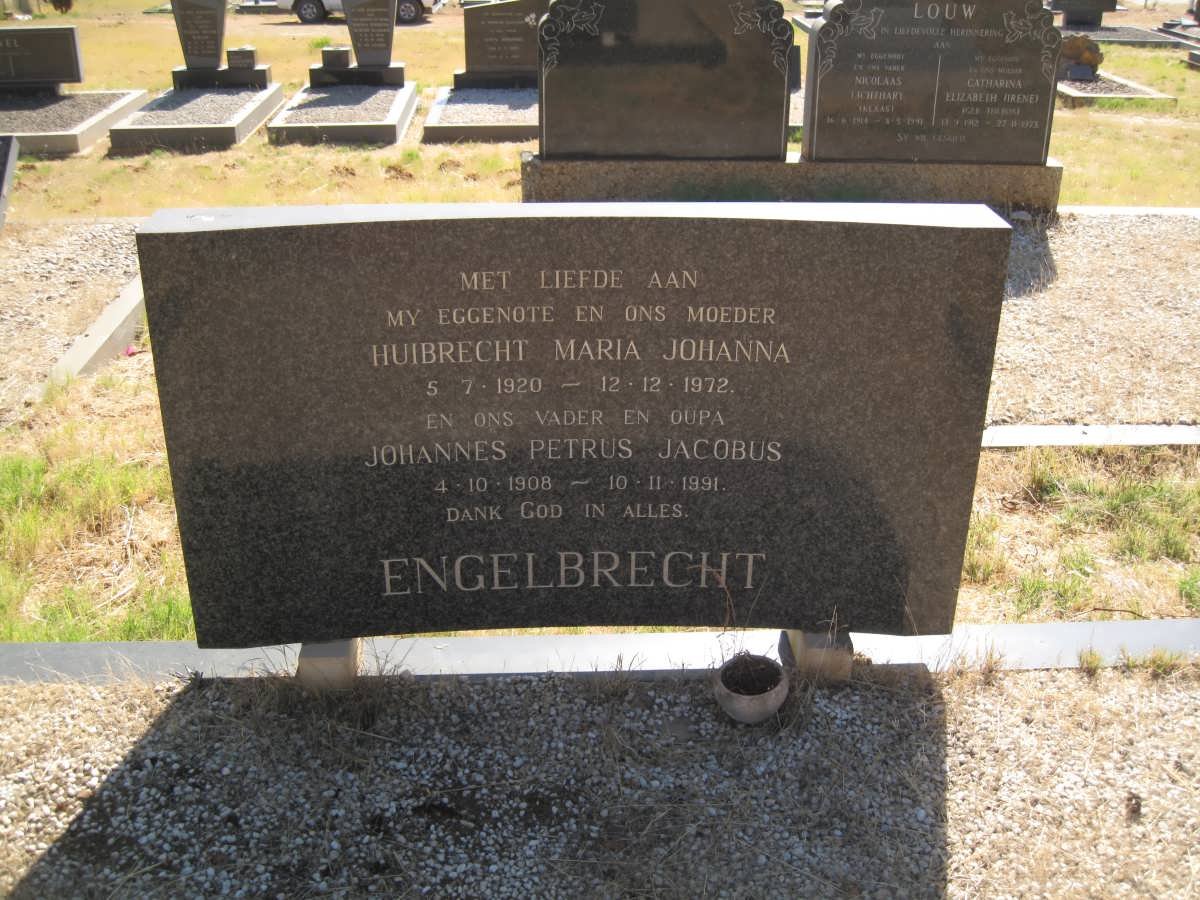 ENGELBRECHT Johannes Petrus Jacobus 1908-1991 &amp; Huibrecht Maria Johanna 1920-1972