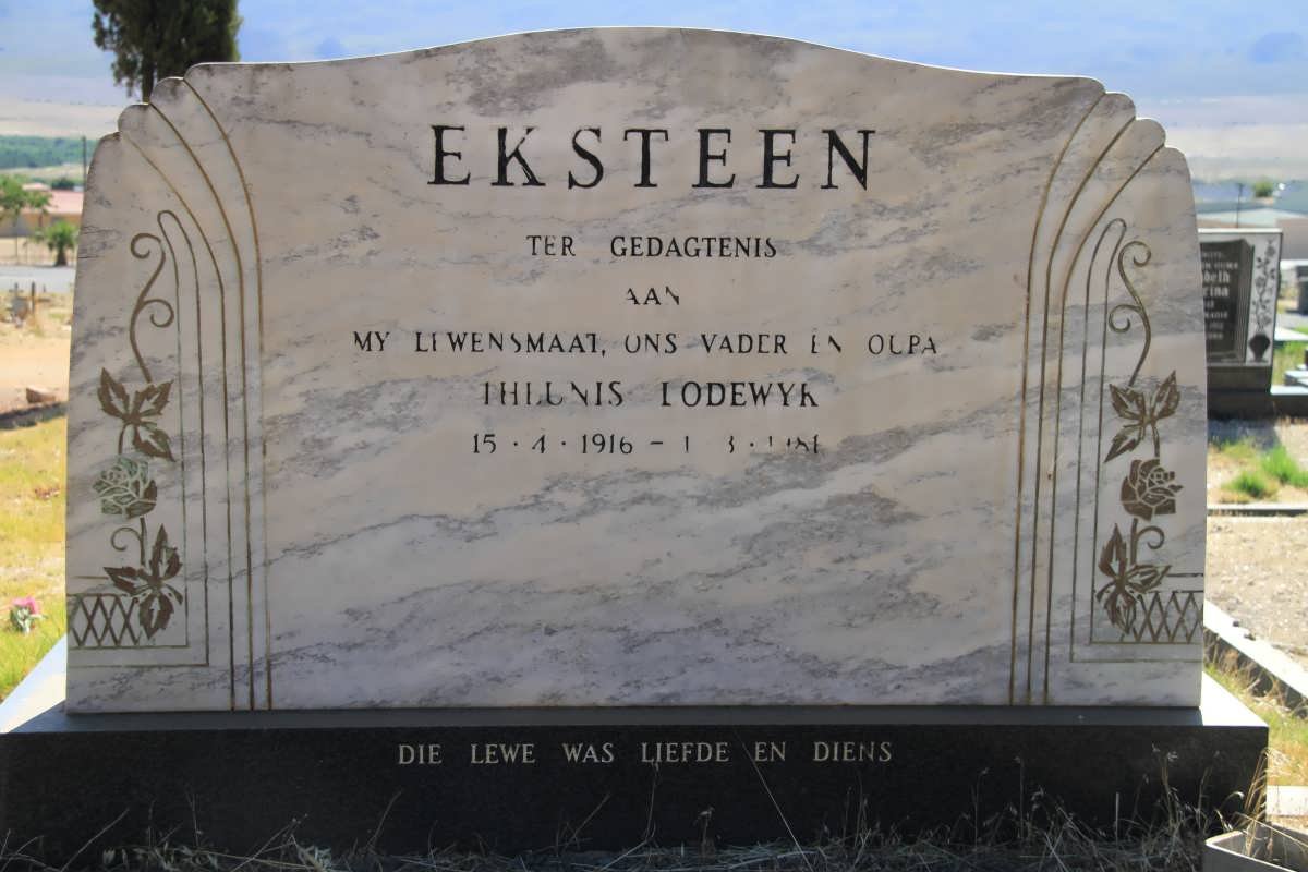 EKSTEEN Theunis Lodewyk 1916-1981