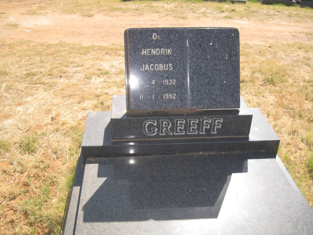 GREEFF Hendrik Jacobus 1932-1992