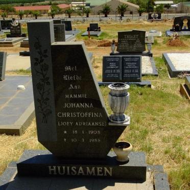 HUISAMEN Johanna Christoffina nee ADRIAANSE 1908-1988