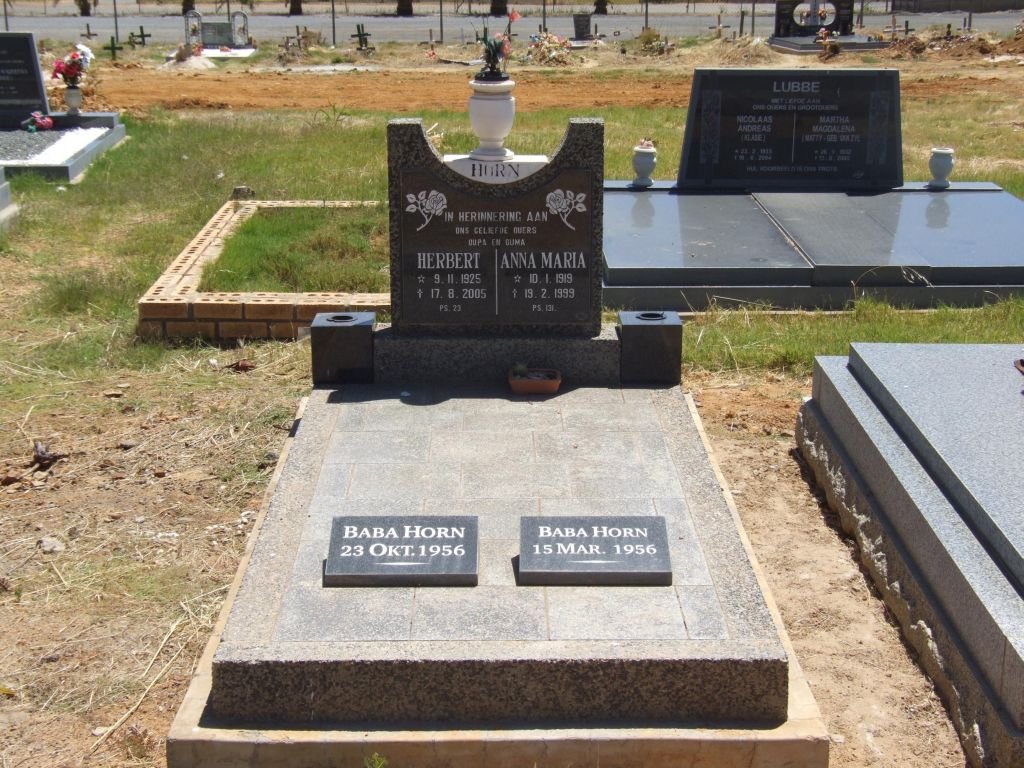 HORN Herbert 1925-2005 &amp; Anna Maria 1919-1999 :: HORN Babas -1956